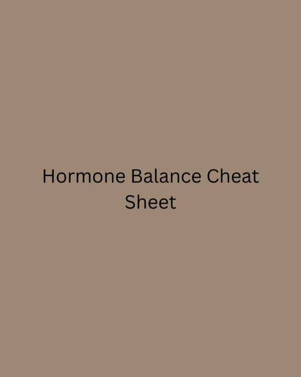 PDF Guide (Hormone balance)