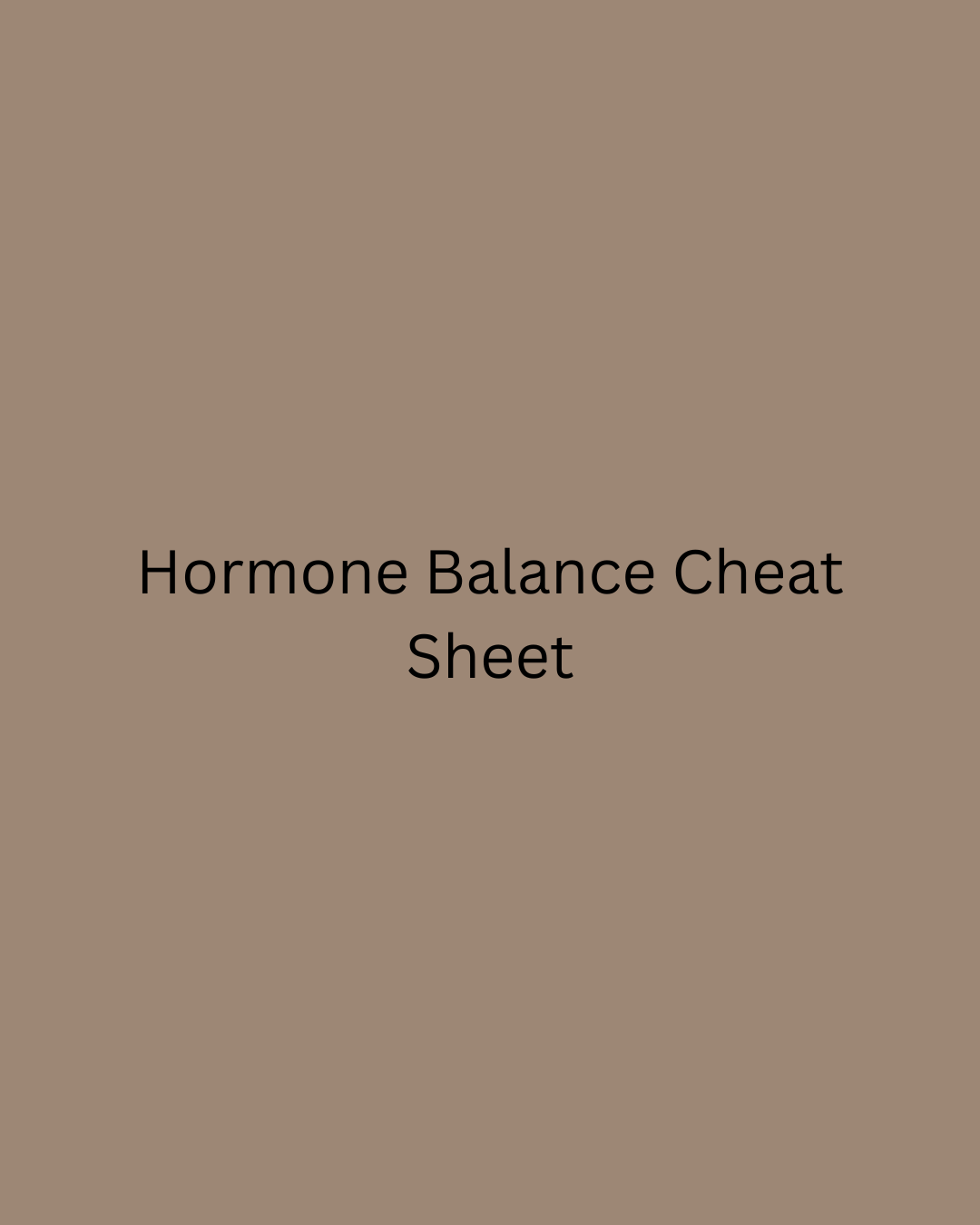 PDF Guide (Hormone balance)